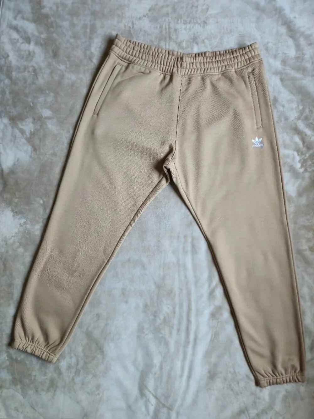 NWT adidas Originals Trefoil Essentials Fleece Joggers Cardboard Tan Men's 2XL
